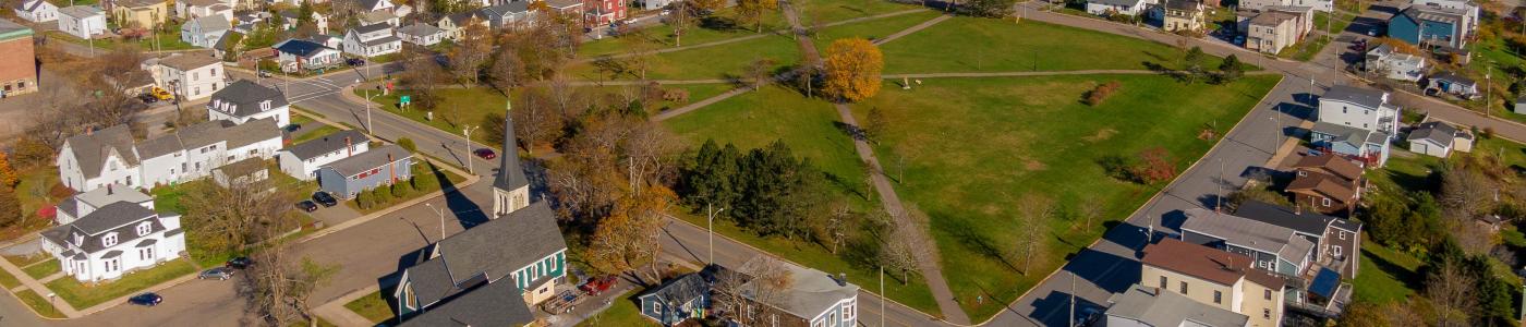 Aerial of Queen Square West