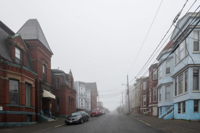 Princess Street on a foggy day