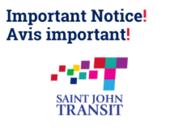 Important Notice Icon Saint John Transit