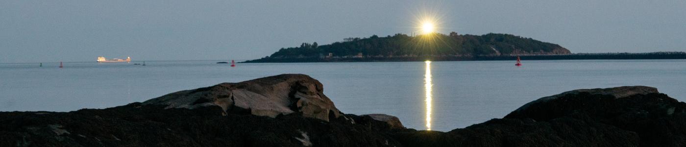 The lighthouse beacon at Partridge Island