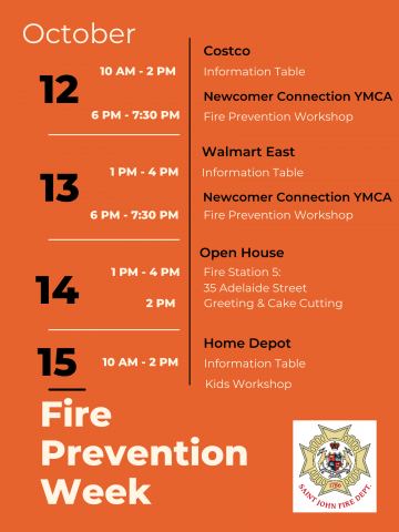 Fire Prevention Week Schedule