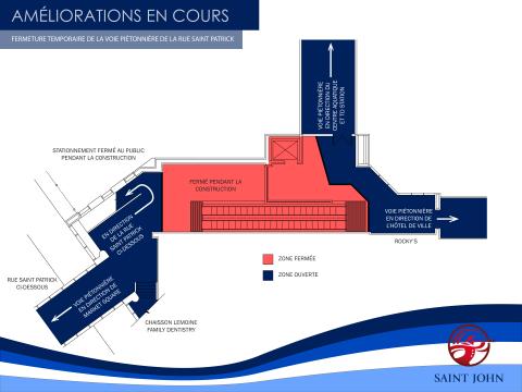 Pedway Closure Map French