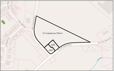 An image depicting the impacted property of 665 Loch Lomond Road, 669 Loch Lomond Road & 0 Commerce Drive