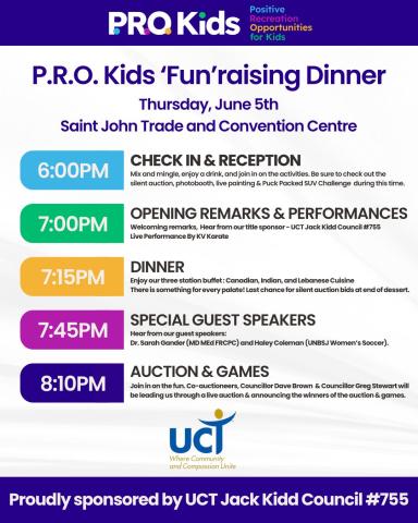 PRO Kids Dinner Schedule