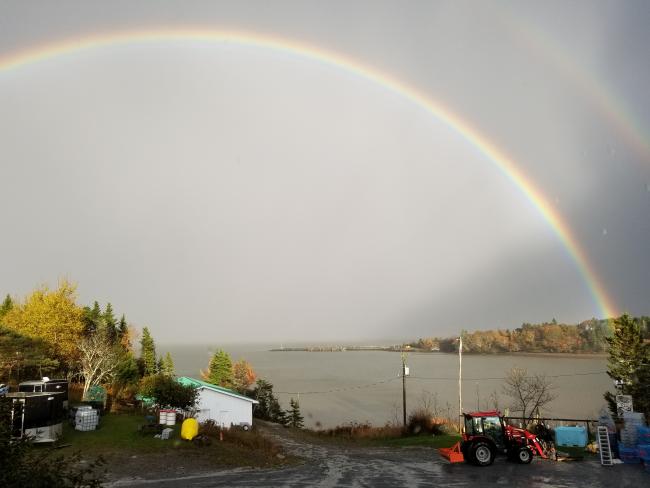 Rainbow over Lorneville Harbour