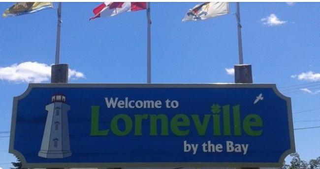 Welcome to Lorneville sign