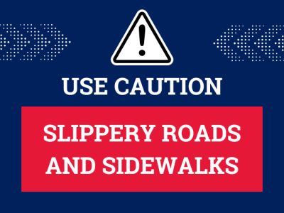 Slippery Roads and sidewalks